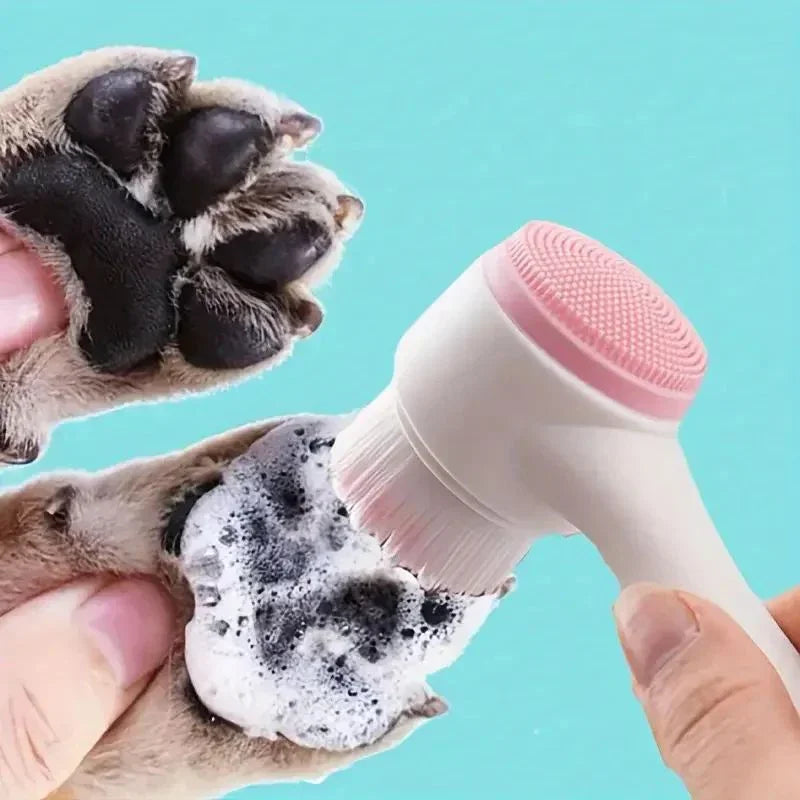 1 Stück – Silikon Pfotenreiniger & Massagebürste – Doppelseitig für Hunde