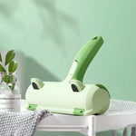 Cat and dog with QuietTrim reusable pet hair remover brush